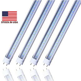 Stock in US + FEDEX Free shipping 22W 4Ft T8 1200mm Led Tube Light AC85-265V G13 SMD2835 Led lights Super Bright 2200lm Tube UL