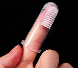 Dog Cat Toothbrushes Food Grade Silica Gel Finger Toothbrush Remove Tartar for Cat / Dog Pet Products Dog Supplies SN904