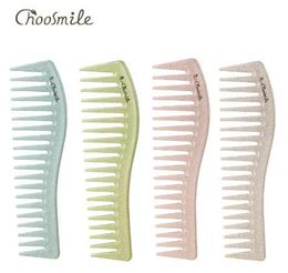 Choosmile Wide Curly Hair Comb Wheat Straw Detangling Comb Fluffy Hairs Styling Brush Tools Hairdressing Coarse Tooth Care Combs