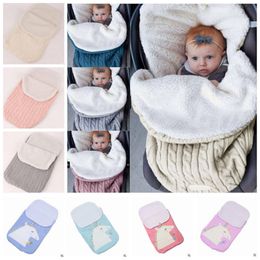 Baby Sleeping Bags INS Winter Babys Blanket Unicorn Infant Swaddling Soft Newborn Stroller Cart Swaddle Cotton Warm Sleep Sack YL595-WLL