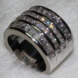 choucong Princess cut 10ct Diamond 10KT White Gold Filled Women Engagement Wedding Ring set Sz 5-11 Gift