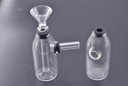 Cheapest Mini Glass Bongs oil rigs inline perc Smoking Pipe Dab Rigs Easy disassembly downstem pot Water Pipes Bong 4.2inch wholesale
