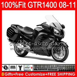 Injection Body For KAWASAKI GTR1400 08 09 10 11 116HM.0 GTR-1400 GTR 1400 2008 2009 2010 2011 Fairing Kit + 8Gifts Stock Glossy black