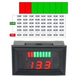 DC 12-60V Voltage Indicator Digital Voltmeter Lead Acid Battery Capacity LED Indicator Tester Digital Electrical Voltage Meters