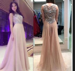 High Quality Champagne Prom Dress Long Holidays Wear Graduation Evening Party Gown Custom Made Plus Size