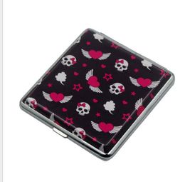 20 Leather Cigarette Skull Printed Leather Cigarette Case Cigarette Pattern Printing.