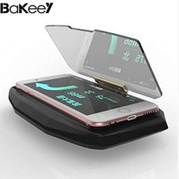 Hot Sale Bakeey HUD Head Up Display Car Cell Phone GPS Navigation Image Reflector Holder Mount Black Universal Display Holder