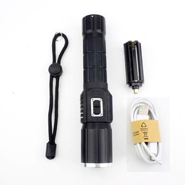 tactical flashlight ultra bright flashlight high power rechargeable led flashlight 18650 torch USB led flash light