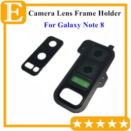 galaxy note parts UK - New Back Rear Camera Lens Glass with Frame Holder Cover For Samsung Galaxy Note 8 N950 N950F Universal Replacement Parts 50PCS