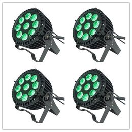 4 pieces 9*15W IP65 waterproof 5in1 slim led par 64 waterproof led flat par rgbwa