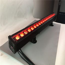 8pcs IP65 rgbw led wallwasher light 18x10w DMX rgbw 4in1 linear Point Control Pixel Bar LED outdoor wall washer light