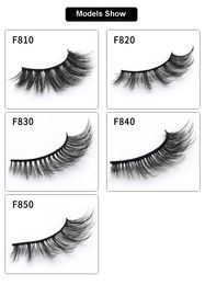 Mink fur hair fake eyelashes hand-made reusable false lashes natural long 5 pairs pack 5 models available DHL Free