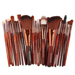 Make up Brushes Set Wood Handle MAANGE 22pcs Professional Eyeshadow Powder Concealer Blush Lip Foundation Makeup Brush Kit