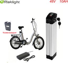 High quality silver fish li-ion battery 48v 10ah bafang bbs02 750w nebike battery with charger and bottom discharge port