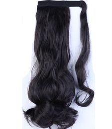 Loose Wave Pony tail Brazilian Virgin Human Hair Pieces Clip-in Ponytail hair extensions 16inch Natural Colour