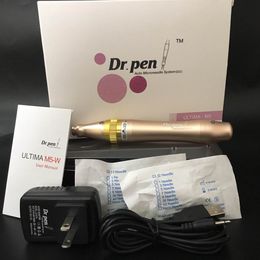 Dr Pen Ultima M5 DermaPen Stamp Auto Microneedle Adjustable 0.25mm-2.5mm Anti Ageing Wireless Rechargeable with 10pcs 12 needle cartridges