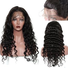 Brazilian Loose Wave Lace Front Wigs With Baby Hair 100% Brazilian Virgin Human Hair Lace Front Wigs For Black Women Natural Hairline Wig