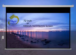 72 inch or 100 inch 16:9 or 4:3 Electric curtains Motorised Screen for All LED LCD DLP Laser Projector Electric Projector Screen