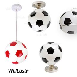 football glass pendant lamp light handmade football suspension globe round ball lighting fixture restaurant hotel bar children child room