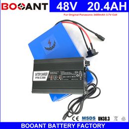 BOOANT 48V 20AH 1200W e-Bike Electric Bicycle Li-ion Battery pack for Panasonic 18650 For Bafang 1200W Motor 5A Charger 30A BMS