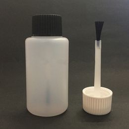 30ml Empty white PET Essential Oil Container With Brush Cap, 1oz Brown Nail Polish PET Bottle fast shipping F212
