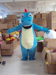 2018 Hot sale Blue Dinosaur Mascot Costumes Birthday Xmas Theme Party Costumes Carnival Fancy Dress Mascotte