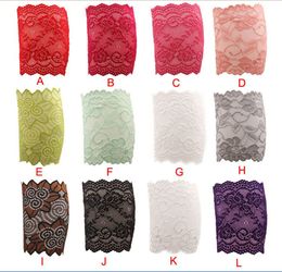 Pattern lace stockings Europe and America stretch lace 15cm width foot cover boots set boot cuffs
