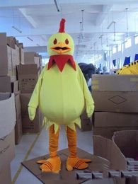 2018 Hot Sale Big Proud Yellow Chicken Fancy Dress Cartoon Adult Animal Mascot Costume Free Shipping