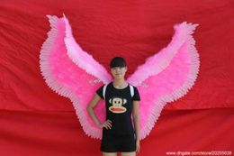 Customized large size wedding Birthday party deco props cute pink angel wings white fairy wings Dance products Free shipping