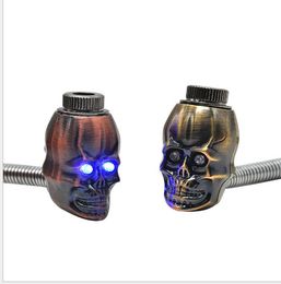 Skull with Light Pipe Bendable Ghost Metal Pipe Pipe
