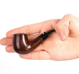 New ebony curved Philtre Mini Mini pipe, ebony wood hammer, palm heart, portable man