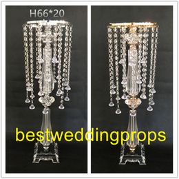 New large flower and feather Centrepiece with Crystal for wholesale best0194