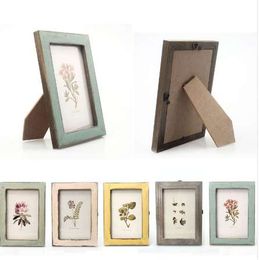 NEW 5 Colors Quality Vintage Photo Frame Home Decor Retro Wooden Wedding Couple Recommendation Pictures Frames Gift Ornament #555