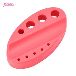 3 Colours Silicone Tattoo Pigment Ink Cup Caps Holder Stand Rack For Permanent Makeup Tattoo Pen Ink Pigment Cups Cotton Stick