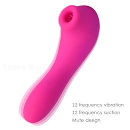 12 speed Oral Sex Licking Vibrating Tongue Sex Toys for Woman, Female Nipple Sucking Clitoral Stimulator Clit Sucker Vibrators S921