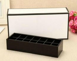 Classic high-grade acrylic toiletry 14 grid storage box / cosmetic accessories storage with gift packing