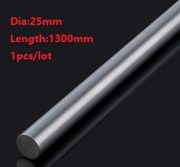 1pcs/lot 25x1300mm Dia 25mm linear shaft 1300mm long hardened shaft bearing chromed plated steel rod bar for 3d printer parts cnc router