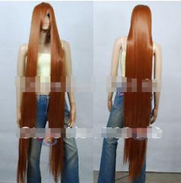 Free shipping+++++Extra Long Chocolate Brown Cosplay Wig