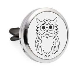 1PCS Owl Dog Family Tree 30mm Alloy Car Diffuser Locket Vent Clip Aroma Perfume Magnetic Locket With 10p Free Oil Pads HG069-106