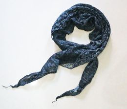 Hot Women's Scarf Triangle Foulard Scarves Lady's Crochet Neck Dress Shawl Double Layer Wraps Sarf Black