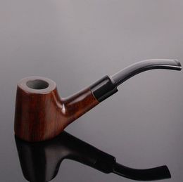 Creative flat bottomed hammer, big pipe, wood, ebony, old-fashioned men portable smoking set.
