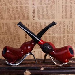 New mahogany straight portable cigarette holder removable filter for red sandalwood smoking set