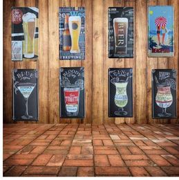 30X15CM Vintage BEER Metal Tin Signs Decorative Beer Plates Retro ART Poster Metal Painting For Bar Cafe Home Wall Decor N056