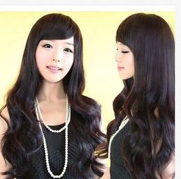 FIXSF537 new hot sale long dark brown cosplay health Hair wig Wigs for women