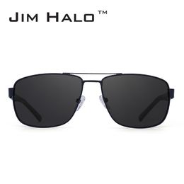 Sunglasses Jim Halo Polarized Driving Metal Frame Square Lens Sun Glasses Men Women Oculos Fishing Hiking Outdoor Sports Eyewear