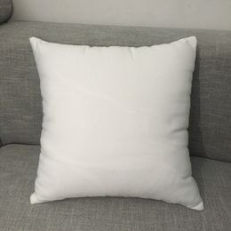 16"x16" white polyester pillow case pure white pillow cover blank 100% polyester canvas cushion cover for sublimation