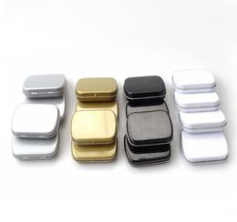 Mini Metal Tin Silver Flip Storage Case Box Organizer For Money Coin Candy Key Compact Storage Boxes 500Pcs SN1395