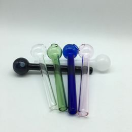 Wholesale Colorful Glass Oil Burner Pipe Cheap Glass Water Pipes Bubbler Pyrex Oil Burner Pipes Water Handle Pipes Smoking Accessories