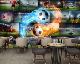 Custom 3d wallpaper walls Bedroom living room Football star flame wallpaper 3d TV Background wallpaper home improvement