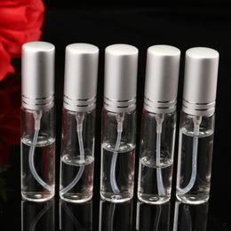 -5ml 10ml 15ml Transparent Dünnglas Spray Flasche Probe Vials Tragbare Mini Parfüm Zerstäuber Matt Silberkappe